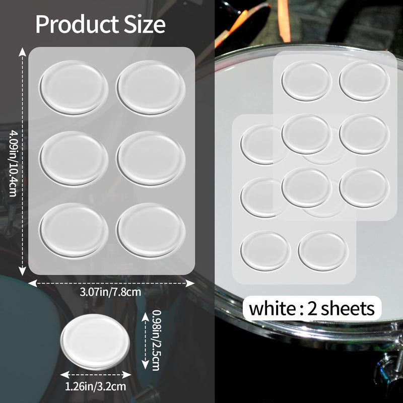 Dirvcp 30 Pcs Professional Drum Silencer Pads - Gel-Based Sound Dampeners for Cymbals Drums and Percussion Instruments - Image 2